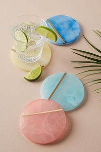 Resin Coffee <b>Coasters</b> – Decorative and Functional Design Artisan Resin <b>Coaster</b> <b>Set</b> – Premium Handmade Gift Idea - Product Image 2