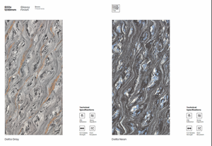 Piso de Porcelana de Diseño de Lujo, 600x1200mm, Acabado Mate, 8mm de Grosor, Estilo Moderno para Sala de Estar de Apartamento - Product Image 1