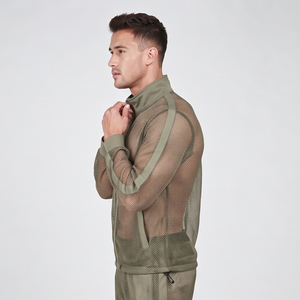 Conjunto de Chándal de Malla Transparente Personalizado, Ropa de Moda con Cremallera, Chaqueta y Pantalones Transparentes - Product Image 4