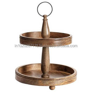 Soporte de pastel de madera elevado para dar altura y encanto a las creaciones horneadas en ocasiones especiales o uso diario - Product Image 3