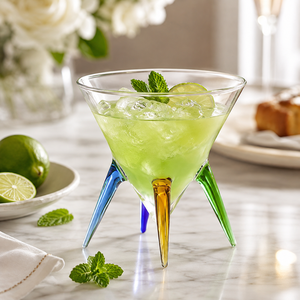 Copas de Cóctel Transparentes de Borosilicato Hechas a Mano de 250 ml, Copas de Martini y Margarita Sin Plomo, Cristalería Reutilizable al por Mayor - Product Image 1