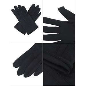 Guantes de Cuero Negros Transpirables Personalizados, Nuevos, para Hombres y Mujeres, de Algodón, para Bandas de Marcha, Actuaciones en Escenario, Disfraces, Servicio de Camareros - Product Image 3
