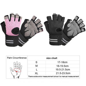 Gants de musculation unisexes en cuir/néoprène à demi-doigts, respirants, imperméables, avec longue sangle de poignet, équipement de fitness pour la gym, vente en gros - Product Image 2