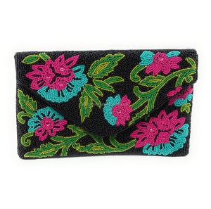 Bolso de Mano Tipo Clutch con Cuentas Florales, Plegable, Resistente, Personalizado, Bandolera, para Eventos Nocturnos, Tipo Sobre, para el Día de San Valentín, Impermeable, Anti-Robo - Product Image 2