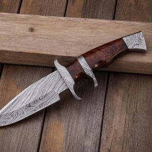 Custom Handmade Carbon Steel 8-9.9 Inch Outdoor Survival Hunting <b>Knife</b> <b>Bone</b> <b>Handle</b> Clip Point Bolster Ambidextrous Durable - Product Image 2