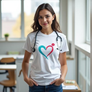 Camiseta de Enfermera Escolar de Algodón de Manga Corta, Uniforme Médico con Personalización OEM ODM - Product Image 2