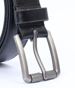 Ceintures de luxe de haute qualité pour hommes avec boucle à ardillon, personnalisables OEM, en cuir véritable, logo personnalisé, vente en gros, nouveau style élégant - Product Image 2