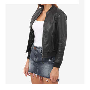 Veste en cuir pour femme, coupe ajustée, design moderne et épuré, respirante et imperméable, style décontracté urbain - Product Image 2