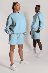 Conjunto de hombre con logo personalizado, 100% algodón, camiseta de manga corta y pantalones cortos, ropa de hombre, conjunto de 2 piezas. - Product Image 3