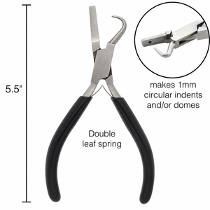 Pince à gaufrer Dimple Mashing 1mm OU 3mm, outil de formage de métaux pour bijoux, ZetomedPro - Product Image 2