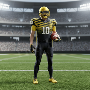 Uniformes de football américain personnalisés en maille polyester 220 GSM respirants et à séchage rapide, vêtements de sport, uniformes colorés de style nouveau pour hommes - Product Image 3