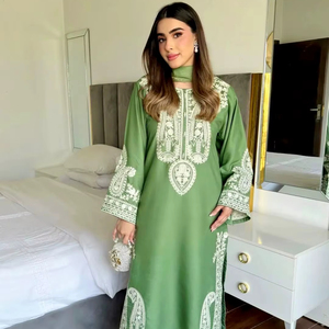 Trajes Salwar Kameez de Diseño Tradicional y Moderno para Mujer, Conjuntos de 3 Piezas Kurta Plazzo para Bodas, Festivales, Fiestas y Recepciones, BLOOMING - Product Image 1