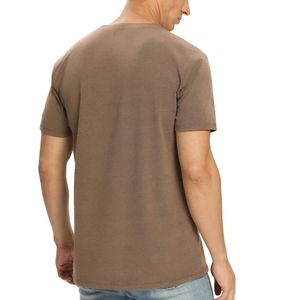 T-shirts blancs décontractés à manches courtes pour hommes en polyester/coton à carreaux, écologiques, teints unis, avec impression personnalisée, vente en gros - Product Image 6