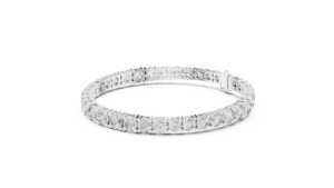 9K White <b>Gold</b> Diamond Bracelet Round Cut Multi Size 35 Stones Luxury Sparkle Elegant Wedding Party Fine Jewelry Gift - Product Image 2
