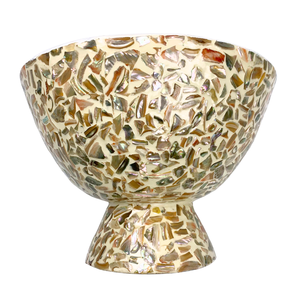 Bol à fruits en bambou fait à la main avec incrustation de nacre mosaïque plat de service pour la maison et la cuisine décor pour les fêtes - Product Image 4