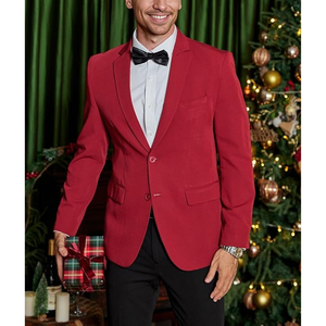 Blazer de Negocios Personalizable para Hombre, Corte Entallado, Doble Botonadura, Tela de Velour de Spandex/Nylon/Poliéster, Tallas Grandes, Ropa Formal Personalizada - Product Image 2