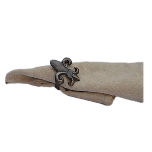 Porte-serviettes en forme de feuille au design vintage avec finition antique en cuivre et anneau à serviettes élégant en aluminium - Product Image 2