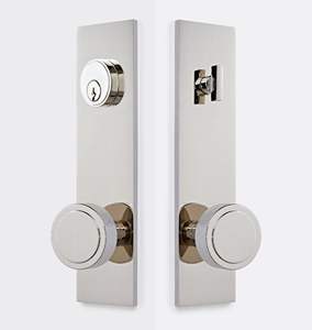 Poignée de porte ovale double en acier noir, personnalisable pour hôtel et bureau, avec serrure de passage et de confidentialité - Product Image 5