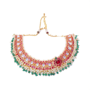Kempu Pearl Style Fine Choker Necklace - Product Image 3