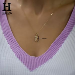 Leaf Lab Grown Diamond Pendant Necklace for Women Nature Inspired Fine Jewellery Custom Jewellery <b>Gift</b> For Women - Product Image 3