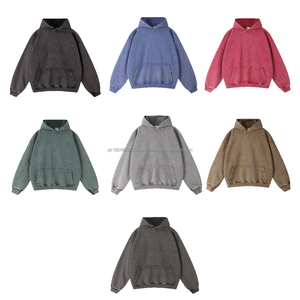 425gsm Acid Wash Hoodies Sweatshirts vierges Logo personnalisé Capuche Vêtements Mode Vintage Surdimensionné Heavy Boxy Hoodie - Product Image 2