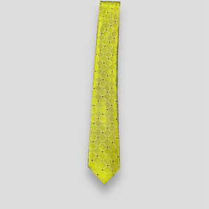 Corbata Jacquard Geométrica Amarillo Lima Benon para Hombre |   Corbata de Diseño de Lujo con Aspecto de Seda Premium para Bodas, Eventos Formales y Negocios - Product Image 1
