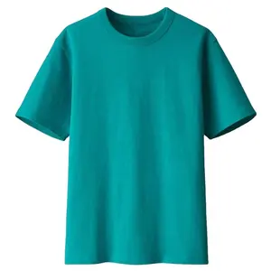 best quality Short Sleeve O-Neck 100% cotton Plain unisex Custom logo T-shirt