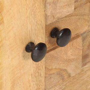 Credenza Rettangolare in Legno di Mango Massiccio con Finitura in Legno Naturale - Product Image 6