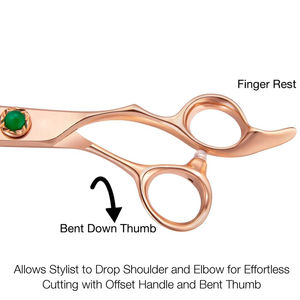 Ciseaux de barbier professionnels en acier inoxydable de 6,5 pouces, pointe affûtée, pour effiler et coiffer les cheveux, outil de beauté pour salon de coiffure - Product Image 5