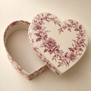 Custom Cream Bouquet Heart Shaped <b>Box</b> for Beauty <b>Favor</b> Set Packaging - Product Image 4