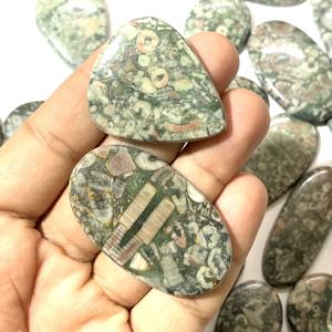 Cabochon en forme de poire ovale naturel de haute qualité de qualité AAAA certifié par IGI pour la fabrication de bijoux crinoïdes pierre en vrac - Product Image 4