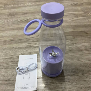 ขวดปั่นพกพาสีชมพูพร้อมผลไม้ฝานและของตกแต่งเชอร์รี่ 420 มล. - Product Image 3