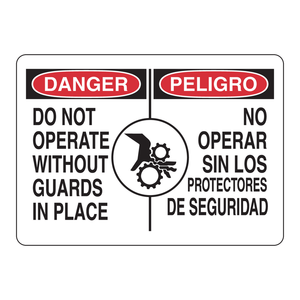 Panneau de signalisation de danger bilingue, durable et réfléchissant, pour équipement industriel et routes - Product Image 2