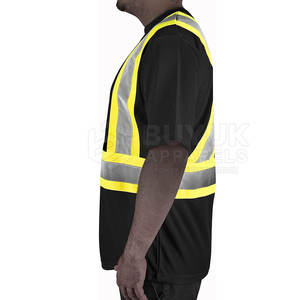 T-shirt de sécurité réfléchissant à manches courtes haute visibilité pour la protection incendie, 100% polyester respirant - Product Image 4