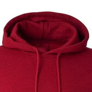 Sudadera con Capucha Clásica Roja Cereza para Hombre, Transpirable, de Mezcla Pesada de Algodón y Felpa, con Cordón Bordado, Sólida, para Invierno - Product Image 4