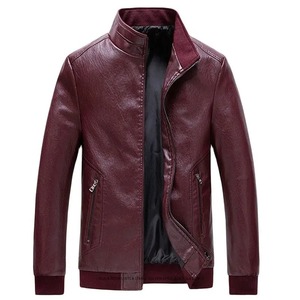 Nueva Chaqueta de Motociclista de Cuero para Hombre, Cuello Alto, Cierre de Cremallera, Transpirable y Cálida para Otoño e Invierno, con Piel de Vaca - Product Image 3