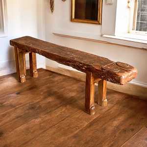 Bancos de Madera Estilo Vintage de la India, Banco de Madera Resistente para el Hogar, Decoración Vintage Combinable - MOQ 1 Contenedor Únicamente - Product Image 1