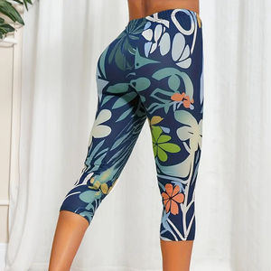 Leggings Capri en Spandex/Nylon Tie-Dye pour Femmes, Fabriqués avec les Meilleurs Matériaux, Prix Bas, Vente Chaude, Vêtements de Fitness - Product Image 4