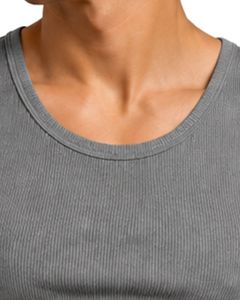Camiseta sin mangas de algodón gris jaspeado para hombre, ajustada, sin mangas, para gimnasio, informal, de verano, atlética, para culturismo, personalizada por el fabricante - Product Image 5