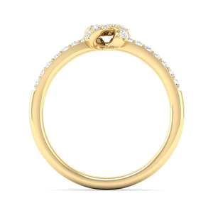 Anillo de Compromiso Clásico para Mujer en Oro Amarillo con Diamante Cultivado en Laboratorio, Corte Brillante, Diamantes Laterales, Oro 10K 14K 18K 925, Regalo de Boda, Fiesta - Product Image 4