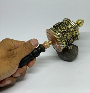 Nuevas Ruedas de Oración Metálicas Rectangulares Pequeñas para el Año Nuevo Budista - Product Image 4