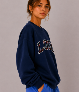 Pull-over décontracté à col roulé oversize pour femme, 100 % coton écologique, couleur unie, manches courtes, vente en gros - Product Image 2