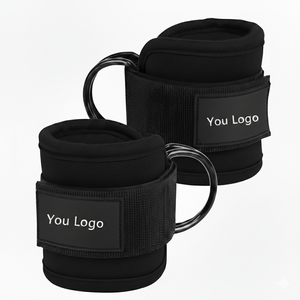 สายรัดฝึกกล้ามเนื้อก้นแบบขายส่ง |   สายรัดข้อเท้าแบบ D-Ring สำหรับเครื่องเคเบิลแมชชีน, รองรับการยกน้ำหนัก, รับทำโลโก้ตามสั่ง - Product Image 4