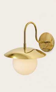 Vintage Brass <b>Wall</b> Lamp Globe Glass Shade LED <b>Sconce</b> Modern Corridor Bedroom Hotel <b>Lighting</b> - Product Image 2