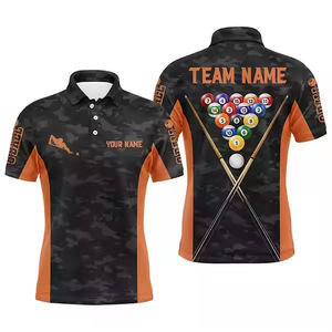 Maillot personnalisé de haute qualité pour homme, impression par sublimation, tricoté, respirant, 100% polyester, pour équipe de billard, snooker - Product Image 4