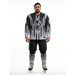 Custom Sublimation Ice Hockey Jersey 100% <b>Polyester</b> Lace-up Collar Heavyweight Men's Team Wear Uniforms Team Name OEM - Product Image 1