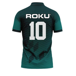 Venta al por mayor de impresión por sublimación personalizada patrón sólido ropa deportiva Jersey tela para hombres y mujeres OEM/ODM para Polos - Product Image 2