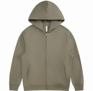 Custom Heavyweight 100% Cotton Zip <b>Hoodies</b> For Men's Streetwear Pocket Design Oversized <b>Hoodies</b> <b>Plain</b> Dyed Plus Size for Winter - Product Image 2