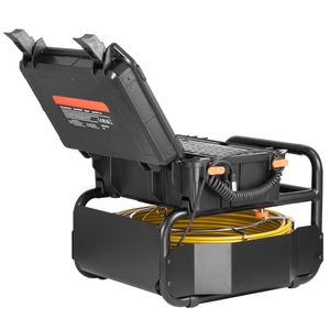 Telecamera di ispezione autolivellante da 70 m (230 piedi) con trasmettitore 512Hz, schermo da 9 pollici, endoscopio industriale HD 1080P per ispezione fognature e tubazioni. - Product Image 3