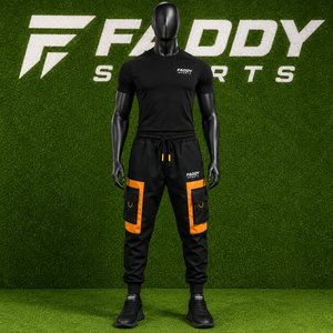 Pantalones Cargo Jogger Personalizados para Hombre, Estilo Urbano, Color Negro y Naranja en Contraste, con Múltiples Bolsillos, Estilo Táctico, Hip Hop, Techwear, Pantalones Deportivos, Estilo Harem - Product Image 2